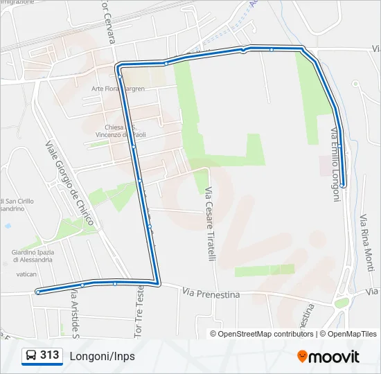 313 Bus Line Map