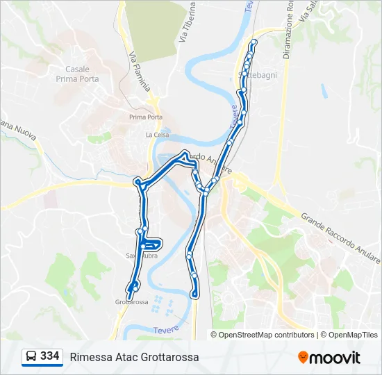 334 Bus Line Map