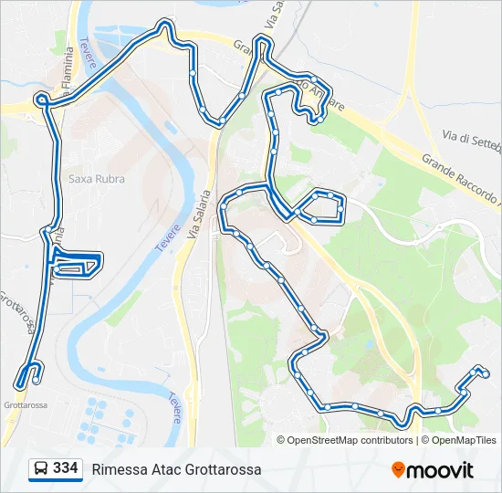 334 Bus Line Map