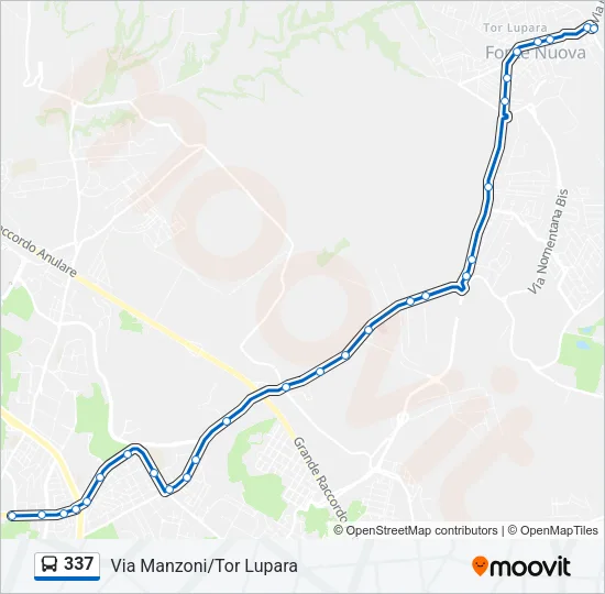 337 Bus Line Map
