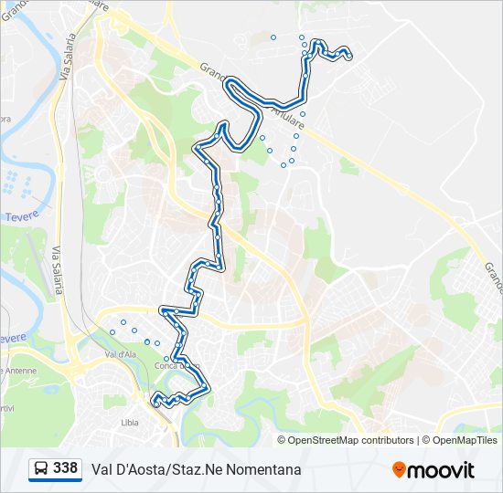 338 bus Line Map