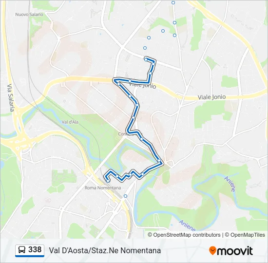 338 Bus Line Map