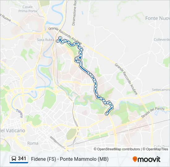341 Bus Line Map