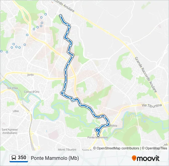 350 Bus Line Map