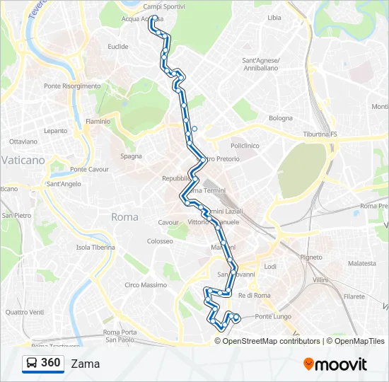 360 Bus Line Map