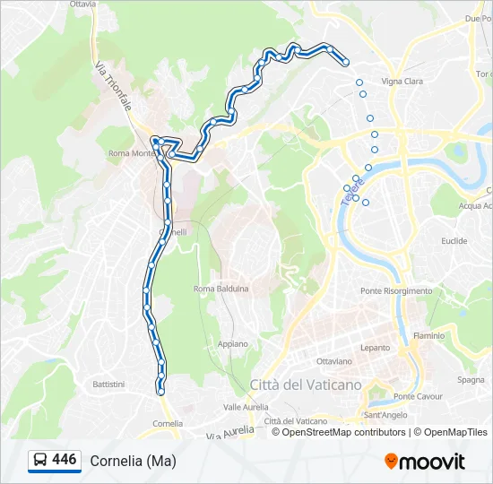 446 Bus Line Map