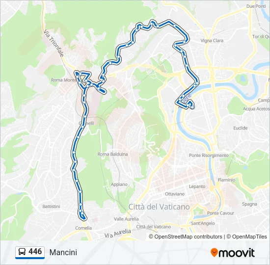 446 Bus Line Map
