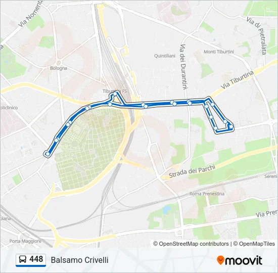 448 Bus Line Map