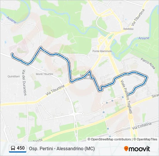 450 Bus Line Map
