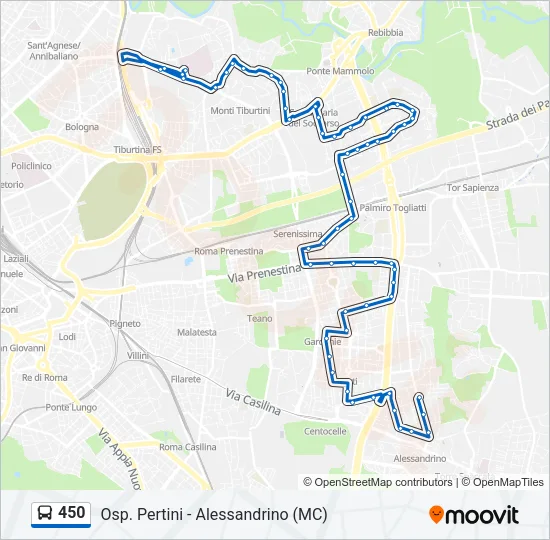 450 Bus Line Map