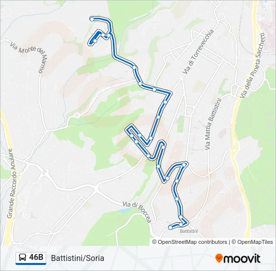 46B Bus Line Map