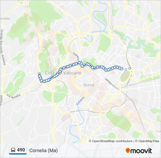 490 Bus Line Map