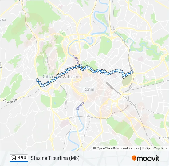 490 Bus Line Map
