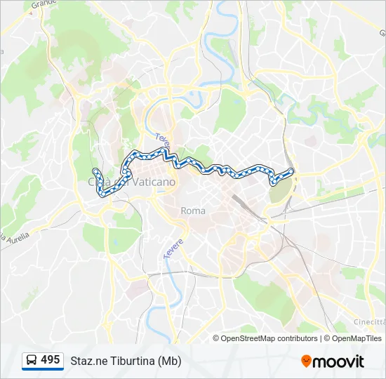 495 Bus Line Map