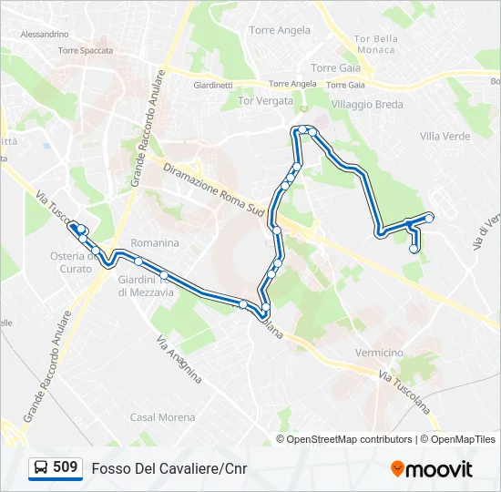 509 Bus Line Map