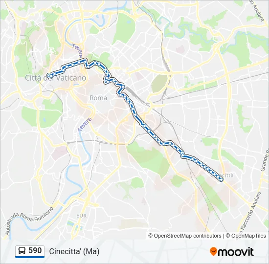 590 Bus Line Map