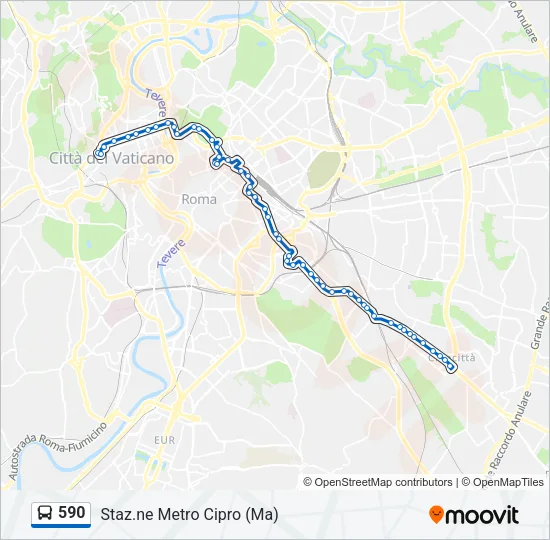 590 Bus Line Map