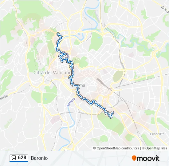 628 Bus Line Map