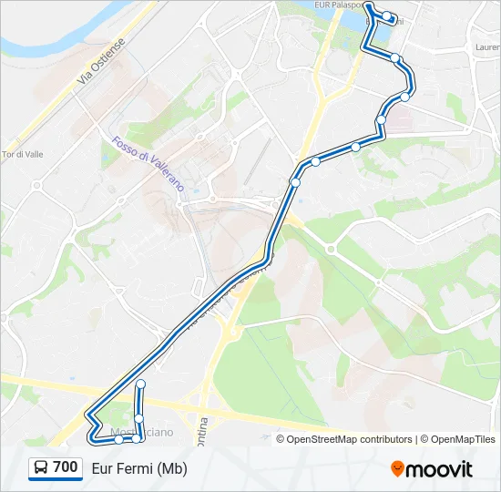700 Bus Line Map