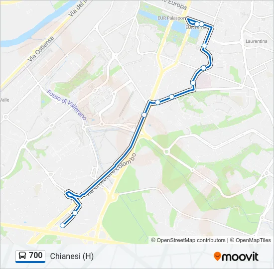 700 Bus Line Map