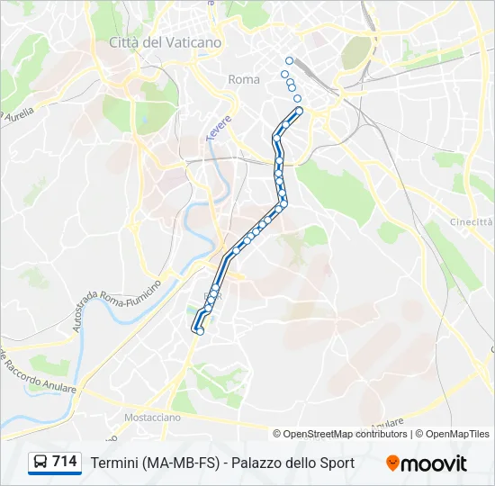 714 Bus Line Map