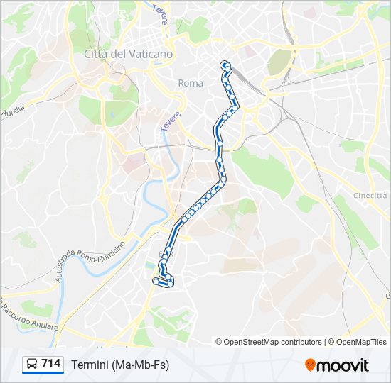 714 bus Line Map