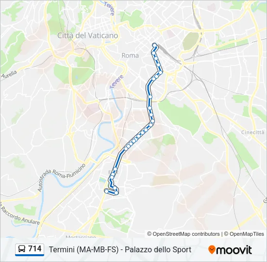 714 Bus Line Map
