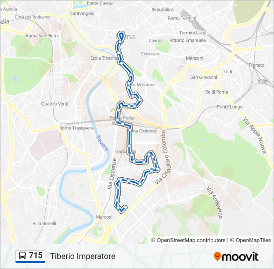 715 Bus Line Map