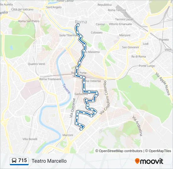 715 Bus Line Map