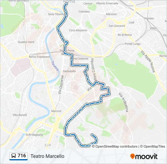 716 Bus Line Map