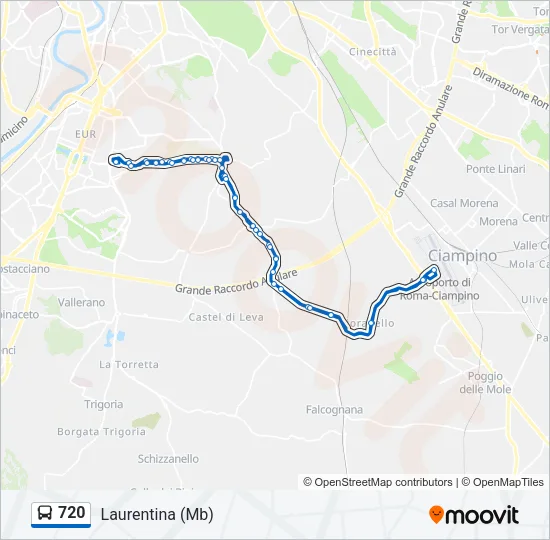 720 Bus Line Map