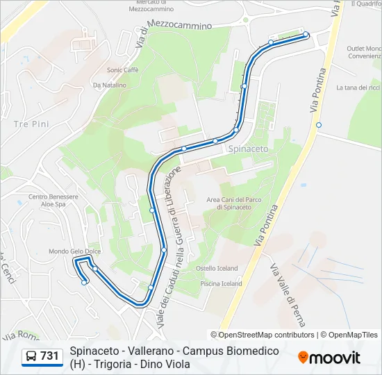 731 Bus Line Map