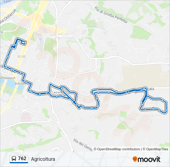 762 Bus Line Map