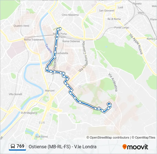 769 Bus Line Map