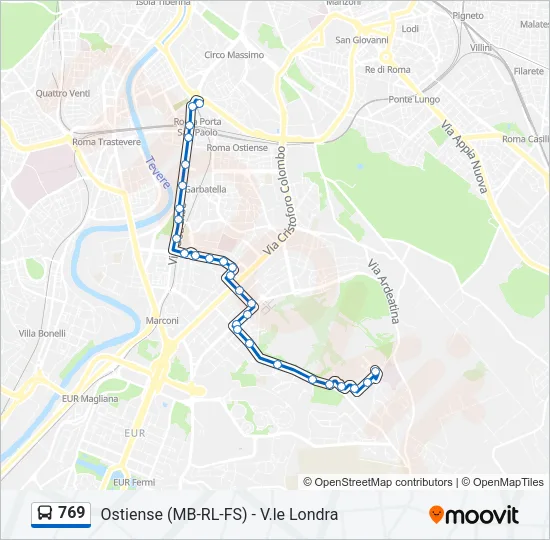769 Bus Line Map