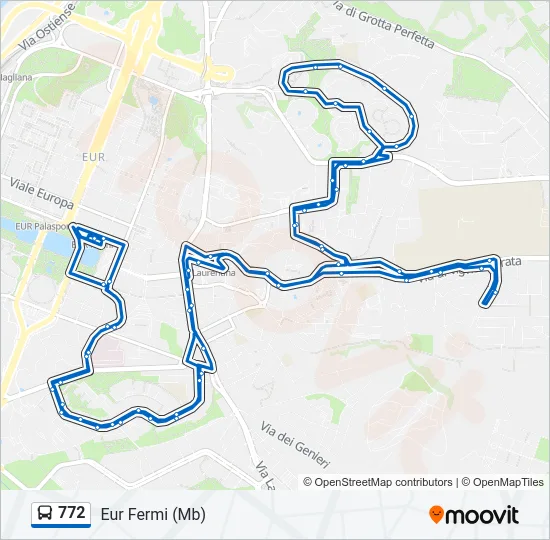 772 Bus Line Map