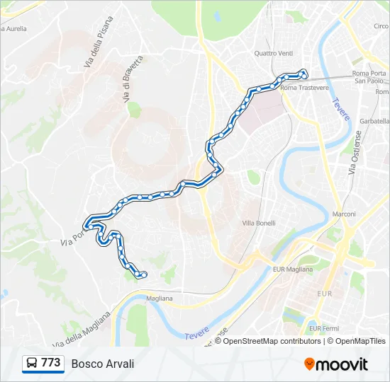 773 Bus Line Map