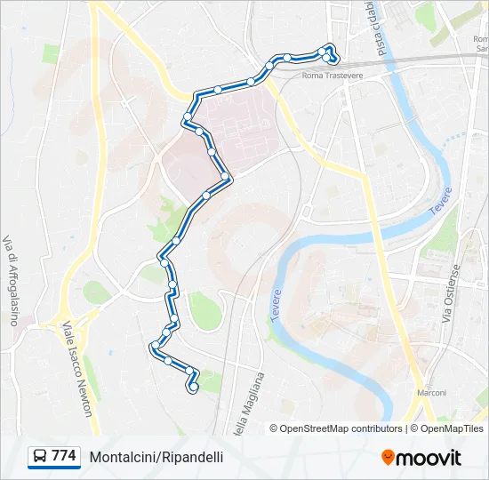 774 Bus Line Map