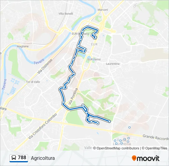 788 Bus Line Map