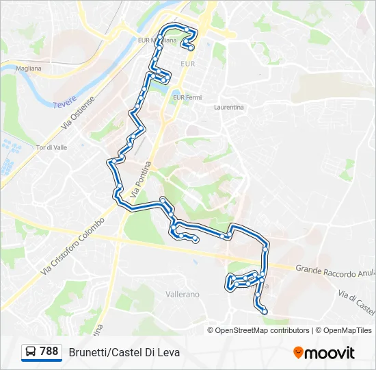 Percorso linea bus 788
