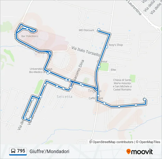 795 Bus Line Map