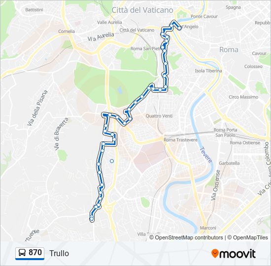 870 Route: Schedules, Stops & Maps - Trullo (Updated)