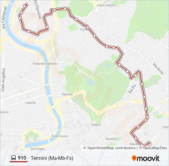 910 Route: Schedules, Stops & Maps - Termini (Ma-Mb-Fs) (Updated)