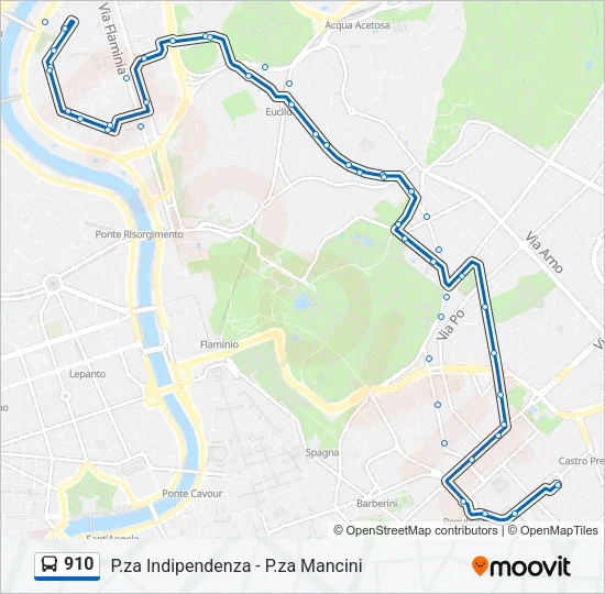 910 Bus Line Map