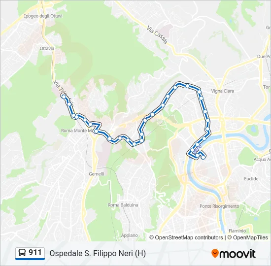911 Bus Line Map