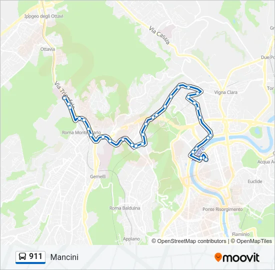 911 Bus Line Map