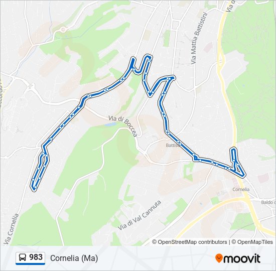 983 bus Line Map