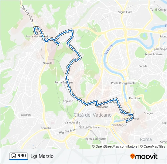 990 Bus Line Map