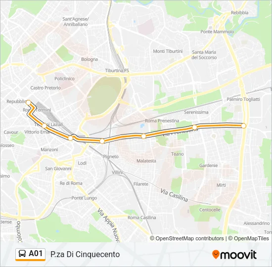 A01 Bus Line Map