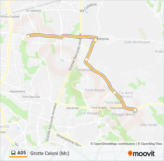 A05 Bus Line Map